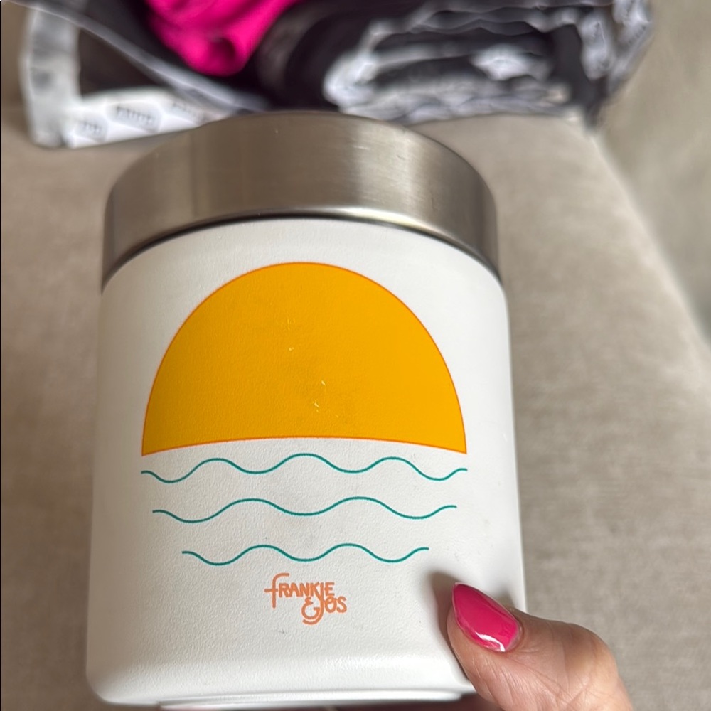Miir White and Yellow Food Canister